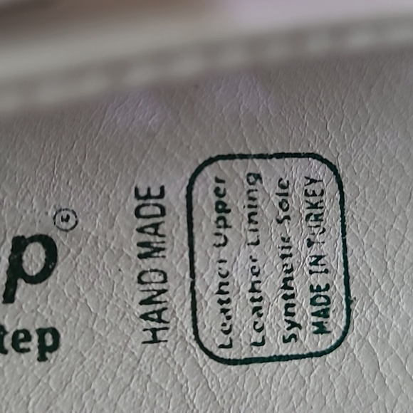 Spring Step Leather Peep-toe Wedge Sandals Belford White Size 9.5 or 10 - Picture 6 of 12